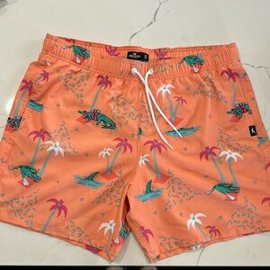 Men's 4-Way Stretch Guard Fit Swim Trunk 5" W/Inner Mesh Liner